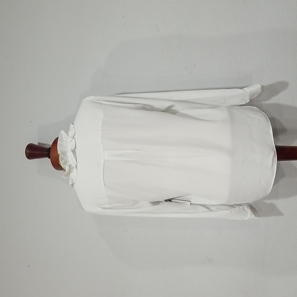 Tahari ASL Women's Ruffle Long Sleeve Blouse Size Small in White - Picture 4 of 11